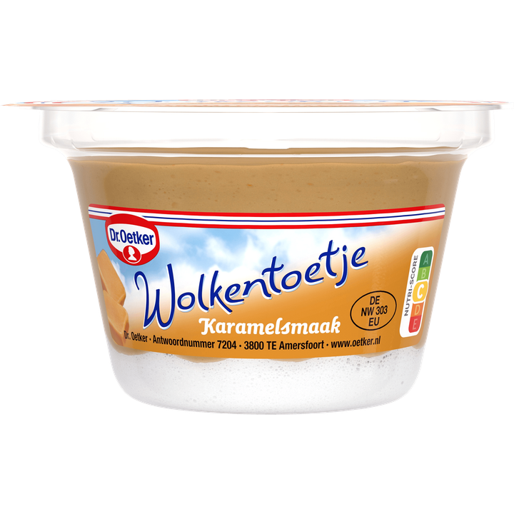 Dr. Oetker Wolkentoetje Karamel 125 g