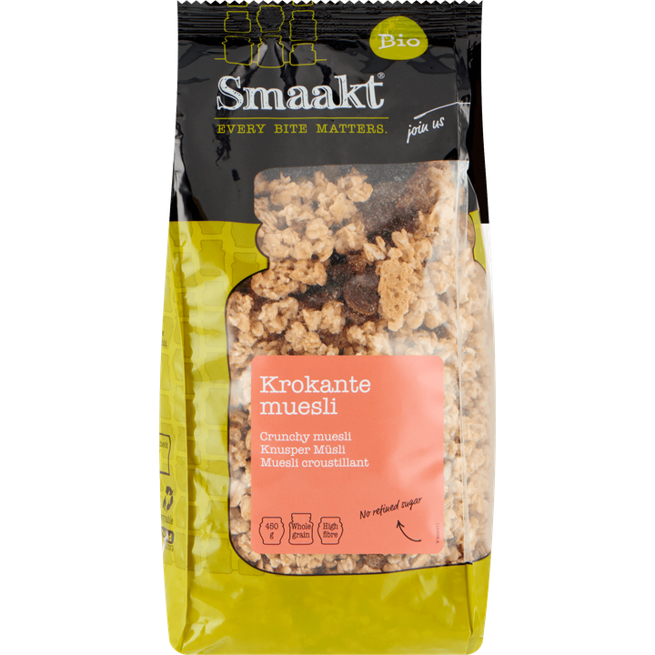 Smaakt Muesli Bio Krokant 450g