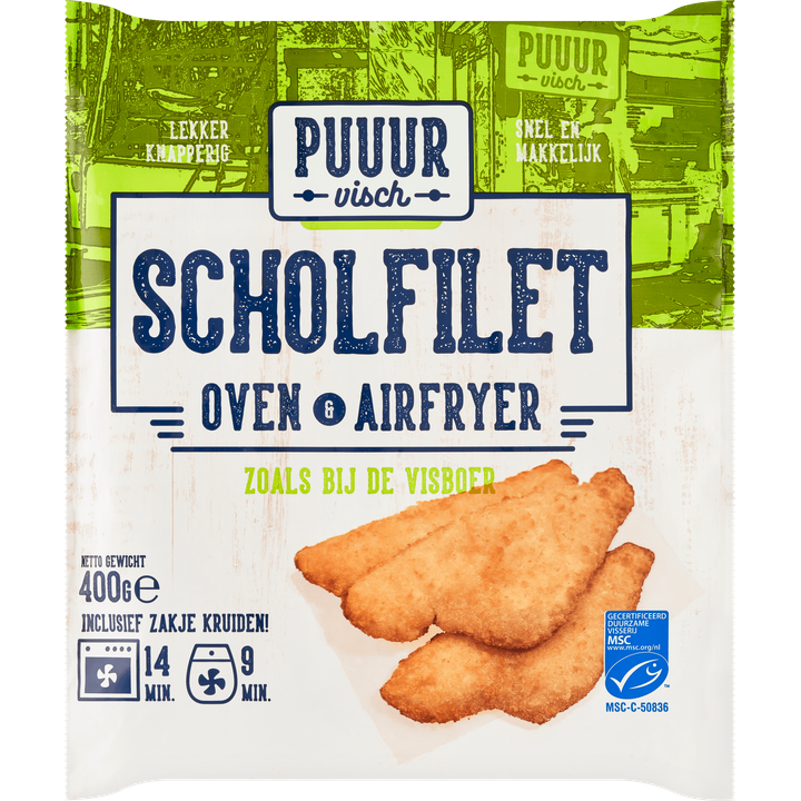 Puuur Visch Scholfilet Oven & Airfryer 400 g
