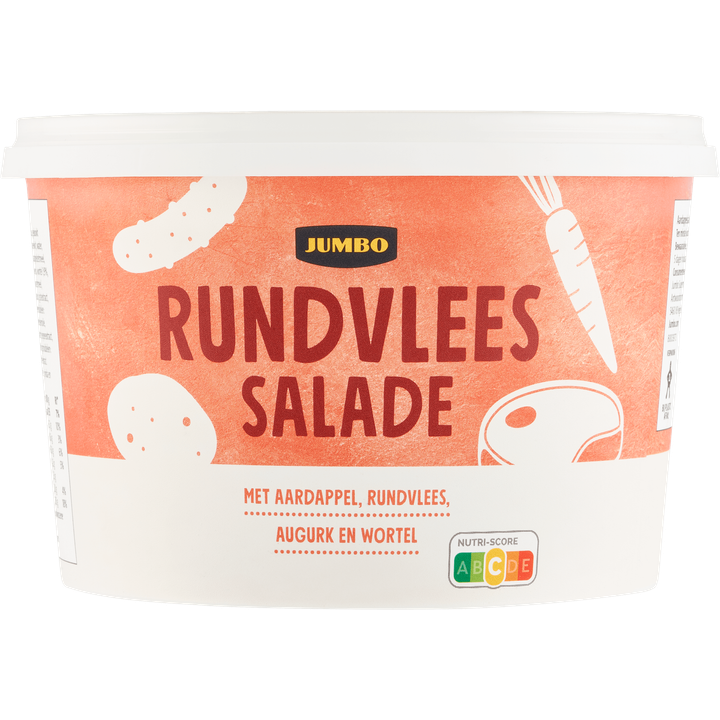 Rundvleessalade met Aardappel, Rundvlees, Augurk en Wortel