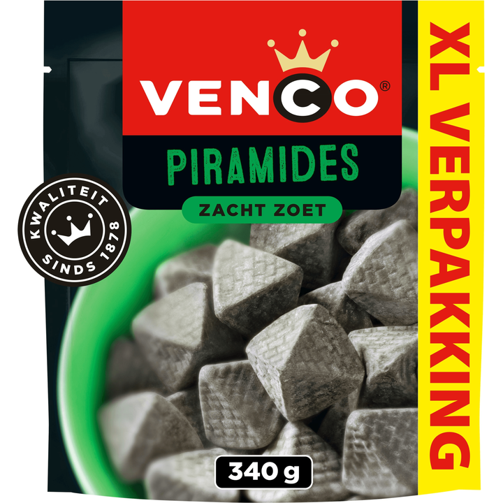 Venco Piramides Zacht Zoet XL Verpakking 340 g