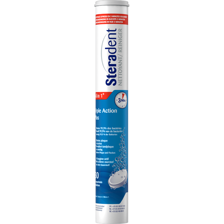 Steradent Reiniger Triple Action Plus Tabletten 30 Stuks