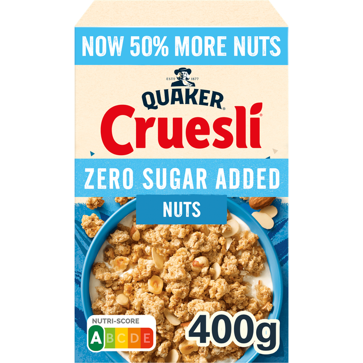 Quaker Cruesli Zero Sugar Added Noten 400 gr