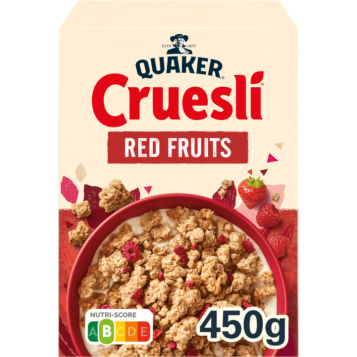 Quaker Cruesli Rood Fruit Ontbijtgranen 450 gr