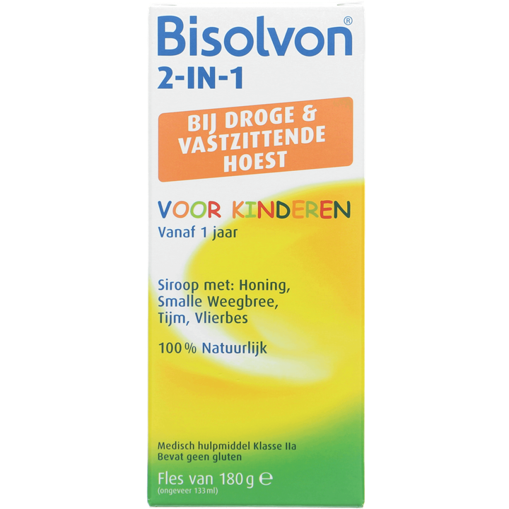 Bisolvon 2-in-1 voor kinderen hoestsiroop 180 g