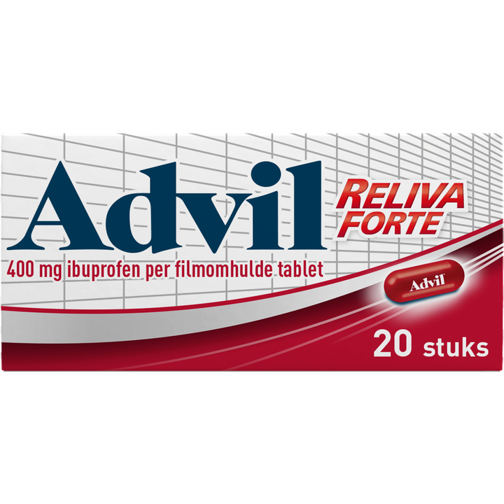 Advil Reliva Forte Oval-Tabs pijnstiller 400 mg, 20 stuks