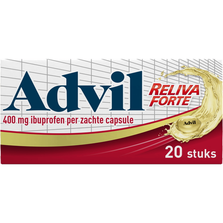 Advil Reliva Forte Liquid-Caps pijnstiller 400 mg, 20 stuks