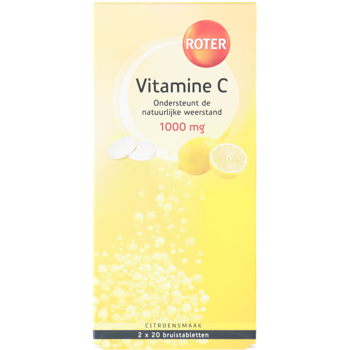 Roter Vitamine C bruistabletten citroen, 2 x 20 stuks
