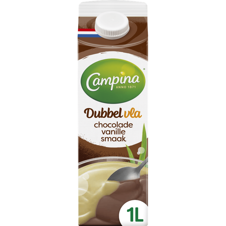 Campina Dubbelvla Chocolade Vanille Smaak 1 L