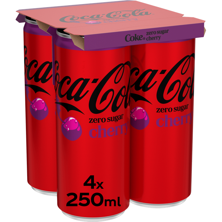 Coca-Cola Zero Sugar Cherry 4 x 250 ml