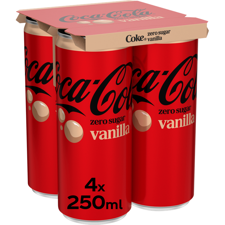Coca-Cola Zero Sugar Vanilla 4 x 250 ml
