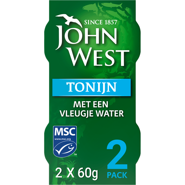 John West Tonijnstukken met een Vleugje Water 2 x 60g
