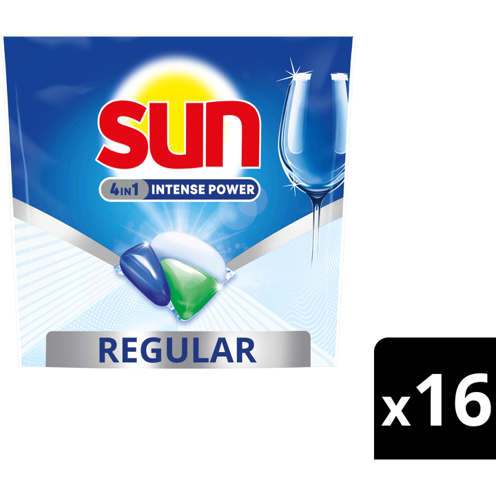Sun Vaatwascapsules Intense Power 16 Stuks