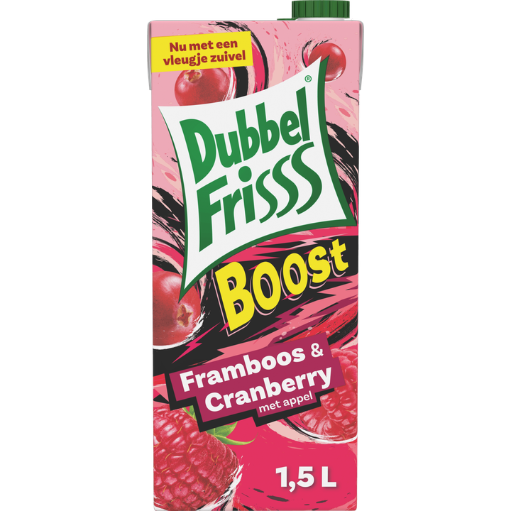 DubbelFrisss Boost Framboos - Cranberry 1,5L