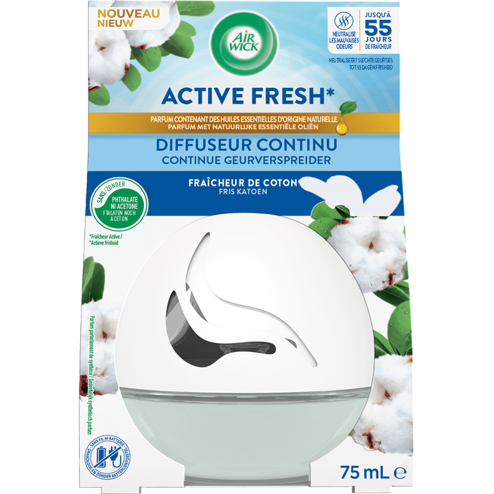Air Wick Luchtverfrisser Decosphere Fresh Cotton 75ml
