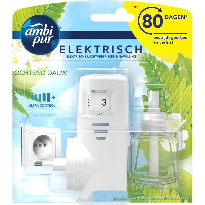 Ambi-Pur elektrische luchtverfrisser 3volution startset ochtend dauw - je vindt het bij