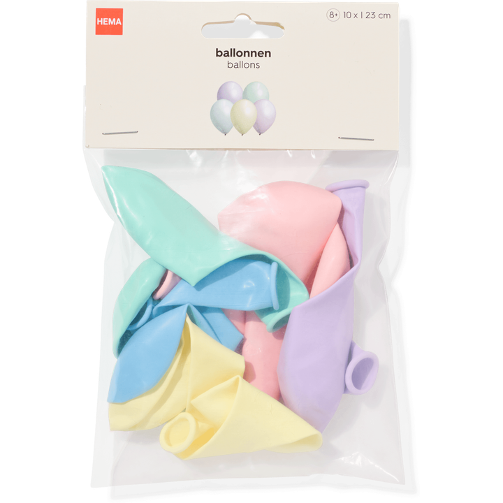 Ballonnen Pastel 23cm 10 Stuks