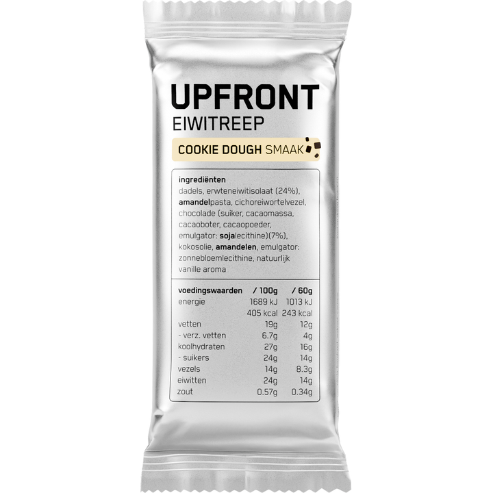 Upfront Eiwitreep Vegan Cookie Dough 60 g