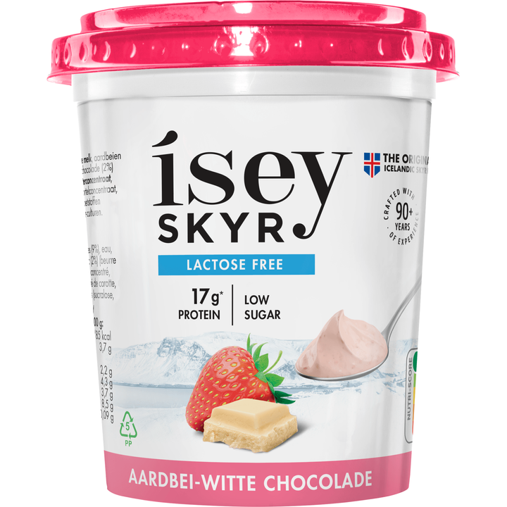 Ísey Skyr Lactose Free Aardbei-Witte Chocolade 400 g