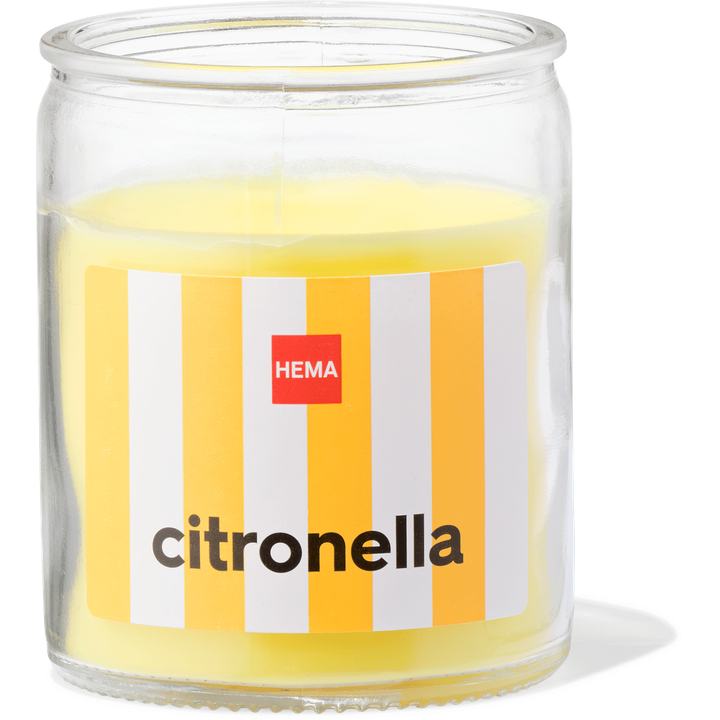 citronella geurkaars in glas met Ø6.5x8