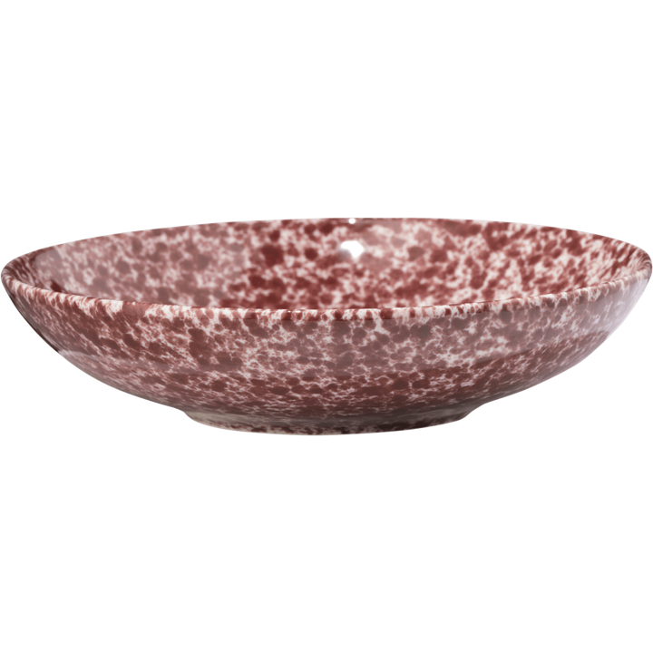 Schaal laag 15cm bordeaux speckle