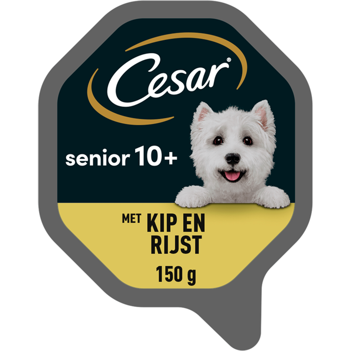 Cesar Senior 10+ met Malse Kip en Rijst 150 g