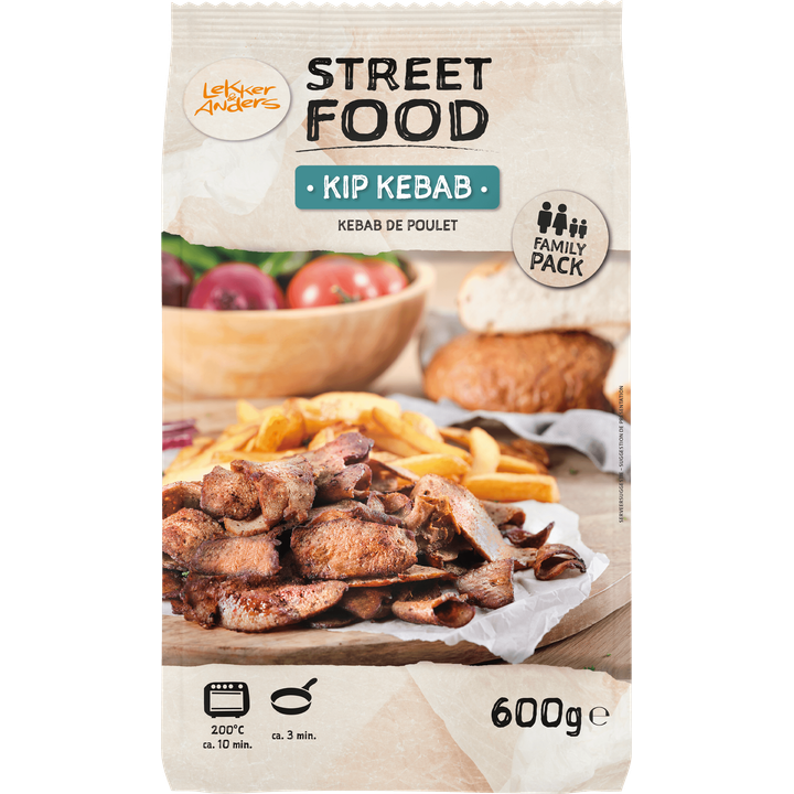 Lekker&Anders Streetfood Kip Kebab 600 g