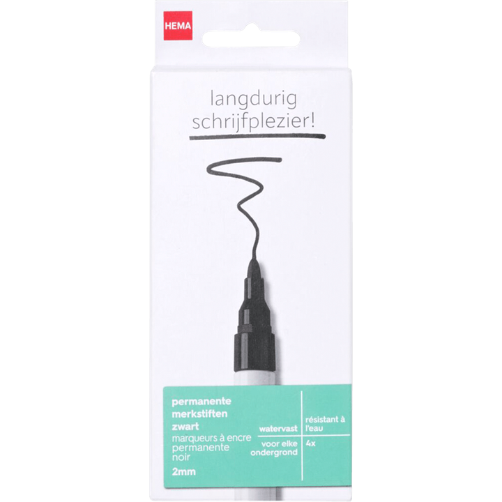 Permanente Merkstiften Zwart