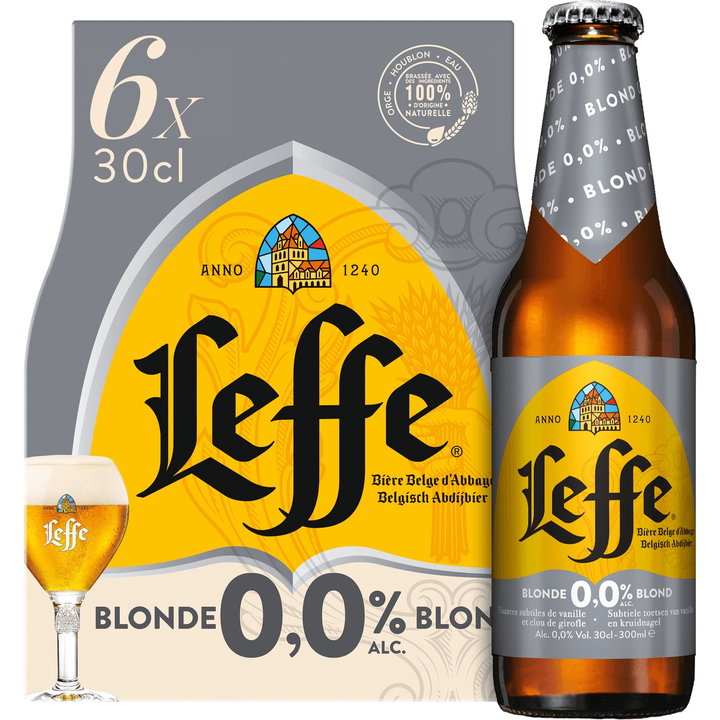 Leffe Belgisch Abdijbier Blond Flessen 6 x 30 cl