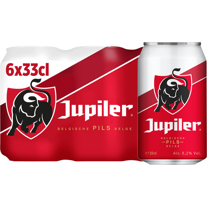 Jupiler Belgische Pils Bier Blikken 6 x 33 cl