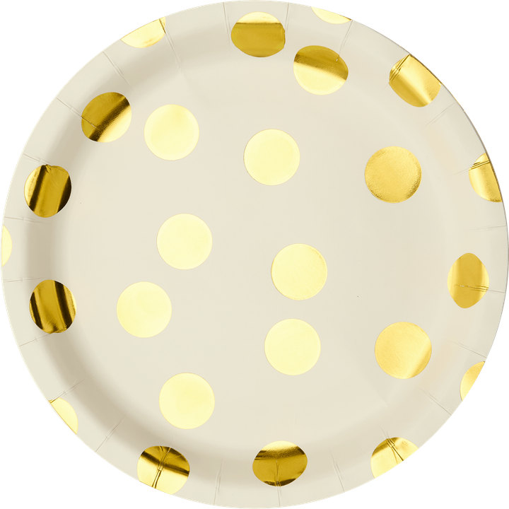 Bord Papier Groot Gold Dot 8 Stuks