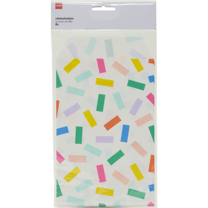 Uitdeelzakjes Confetti 8 Stuks