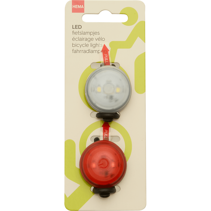 Fietslampjes zwart basic