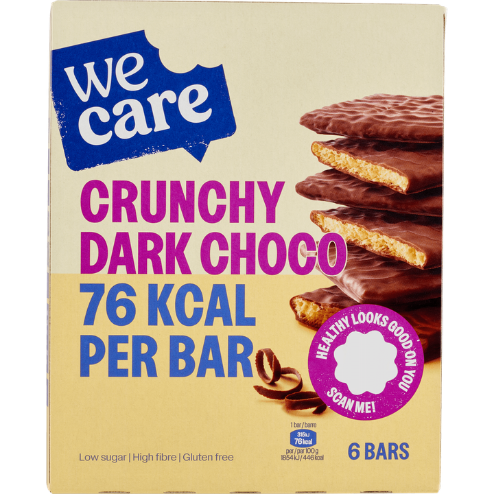 WeCare Crunchy Dark Choco 6 x 17 g