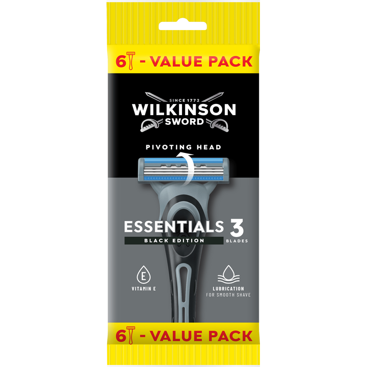 Wilkinson Sword Essential 3 Black Edition 6 Stuks