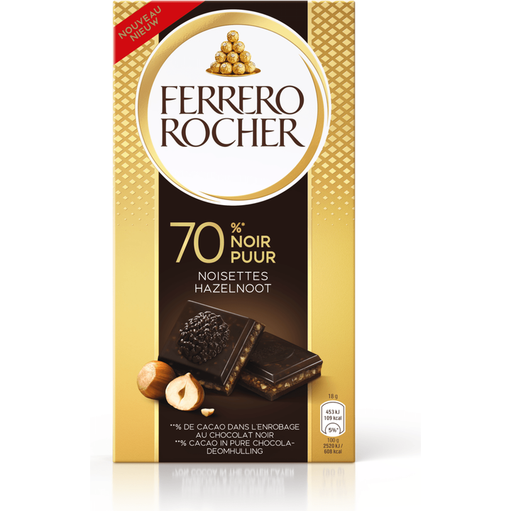Ferrero Rocher Puur 70% Hazelnoot 90 g