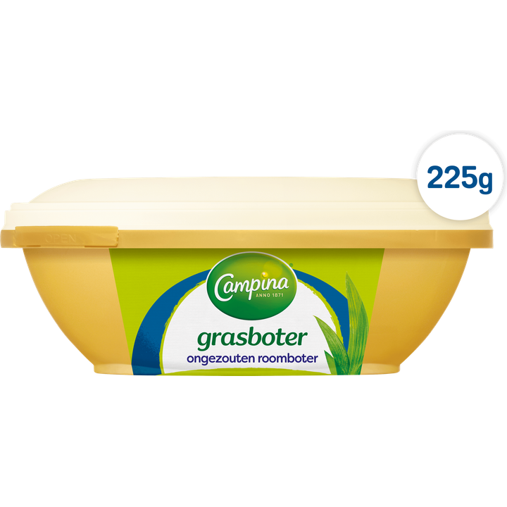 Campina Grasboter Ongezouten Roomboter 225 g