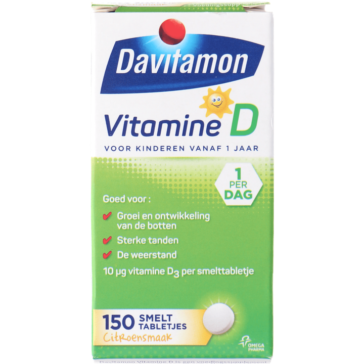 Davitamon Vitamine D smelttabletten voor kinderen, 150 stuks