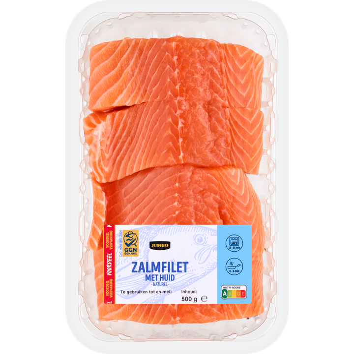 Zalmfilet met Huid Naturel