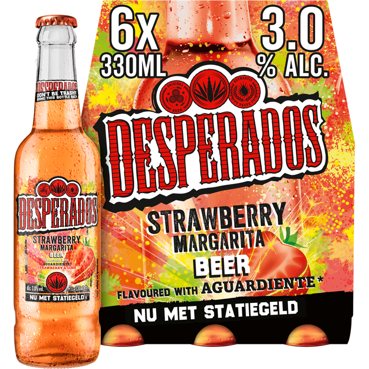 Desperados Strawberry Margarita Bier Fles 6 x 330ml