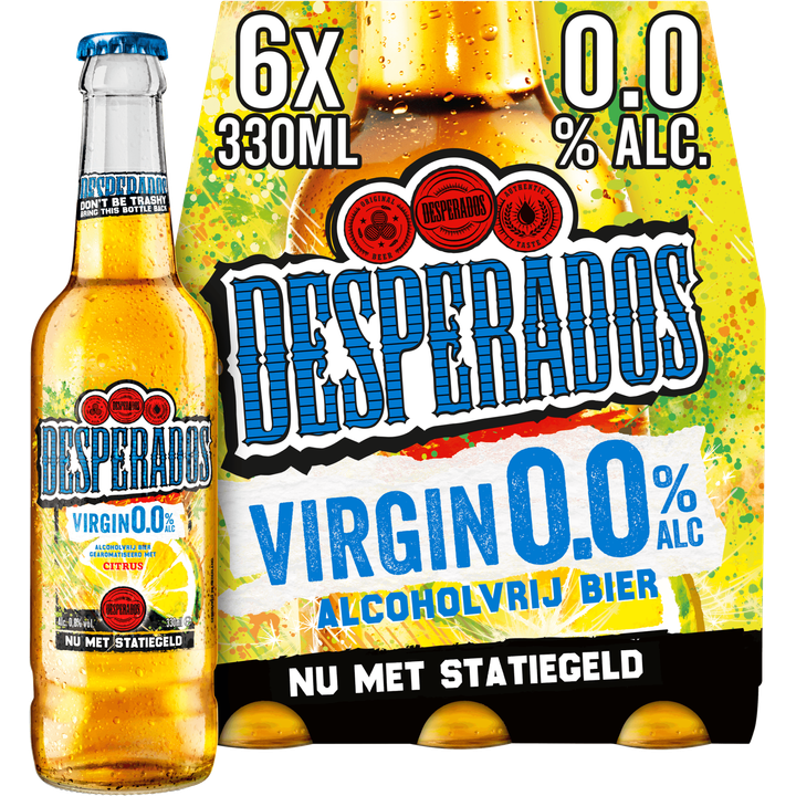 Desperados Virgin 0.0 Bier Fles 6 x 330ml