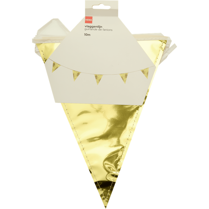 Vlaggenlijn Goud Plastic 1 Stuk