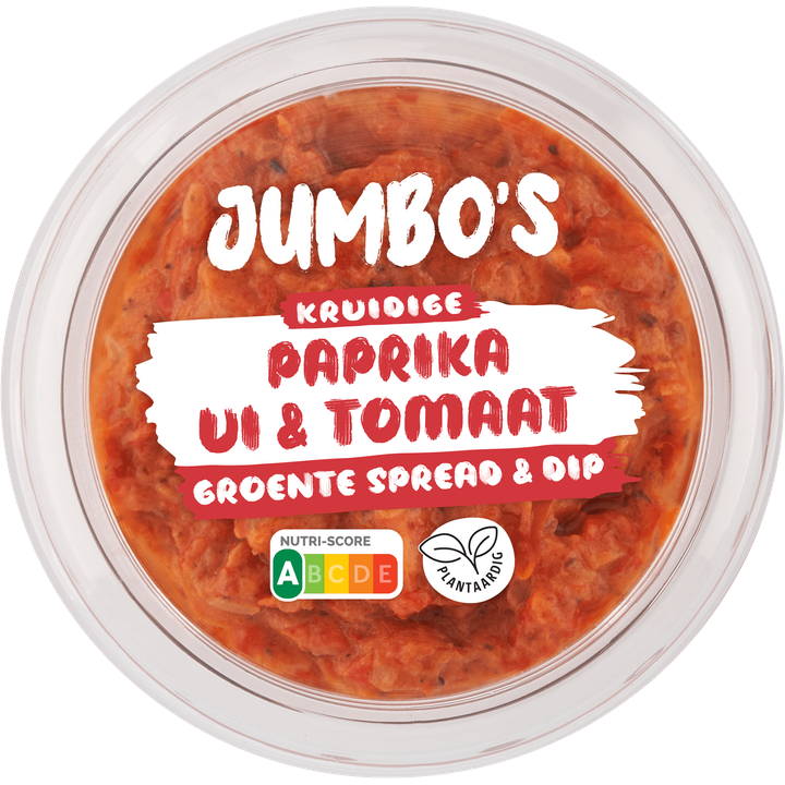 Jumbo's Kruidige Paprika Ui & Tomaat Groente Spread & Dip 150 g