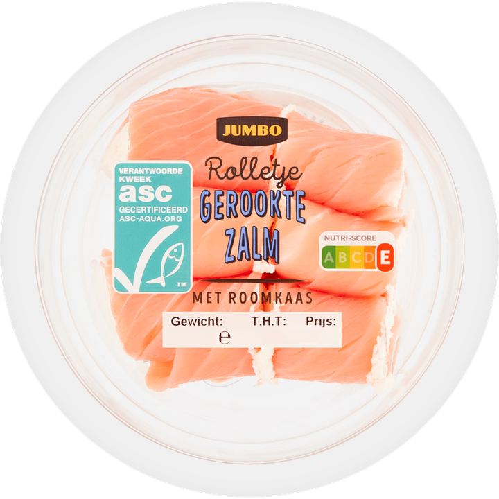 Rolletje Gerookte Zalm met Roomkaas