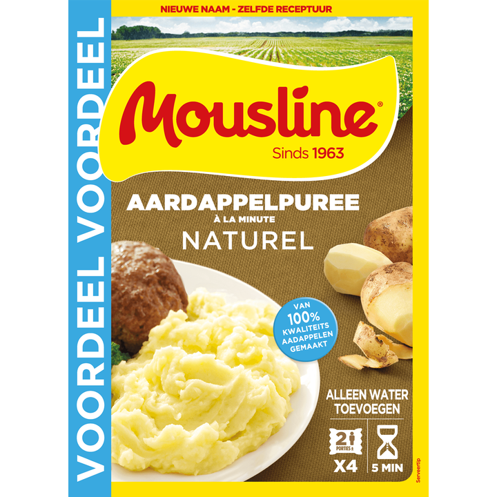Mousline Aardappelpuree Naturel À La Minute Voordeelverpakking 356g