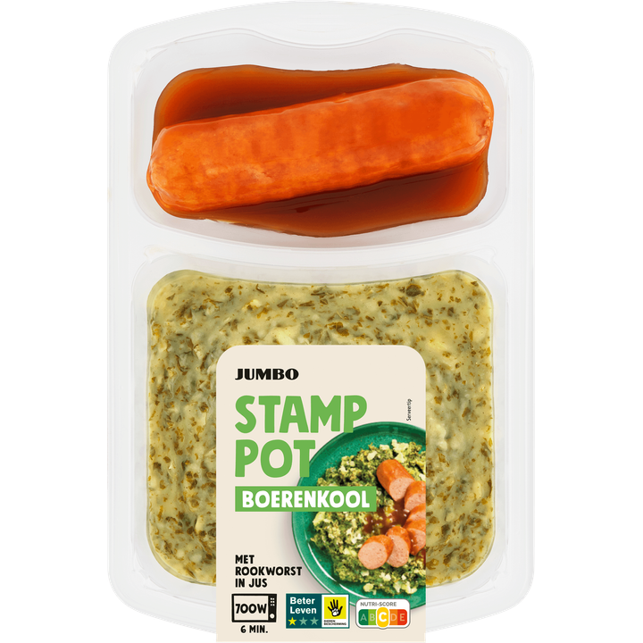 Stamppot Boerenkool met Rookworst in Jus