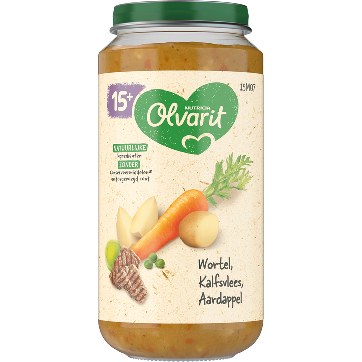 Olvarit Wortel Kalfsvlees Aardappel 15+ Maanden 250 g