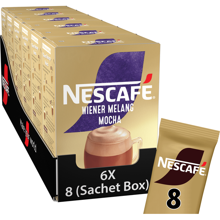 NESCAFÉ MOCHA WIENER MELANGE Instant Koffie 6x144 g