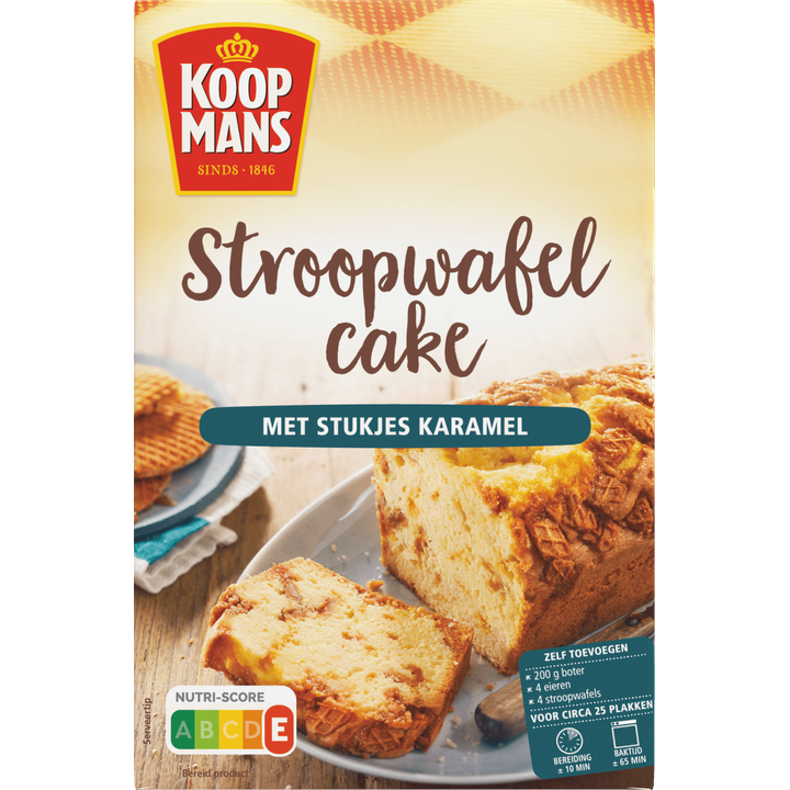Koopmans Stroopwafelcake met Stukjes Karamel 400 g