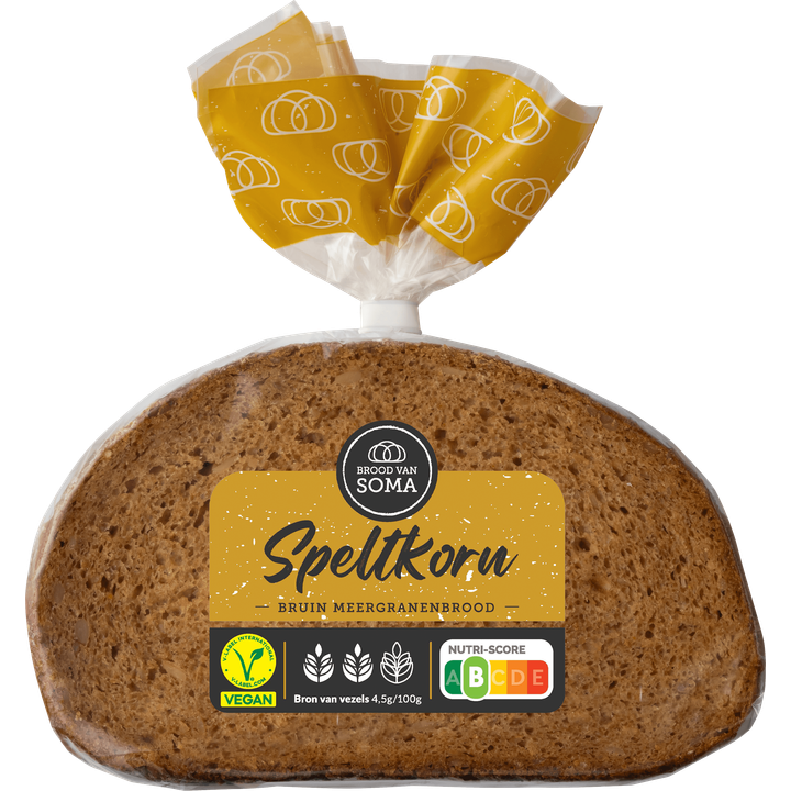 Brood van Soma Speltkorn Bruin Meergranenbrood 300 g